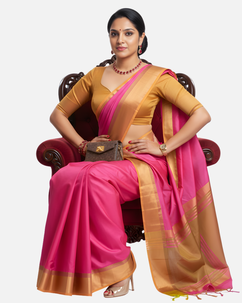 Semi-Soft Silk Plain Saree