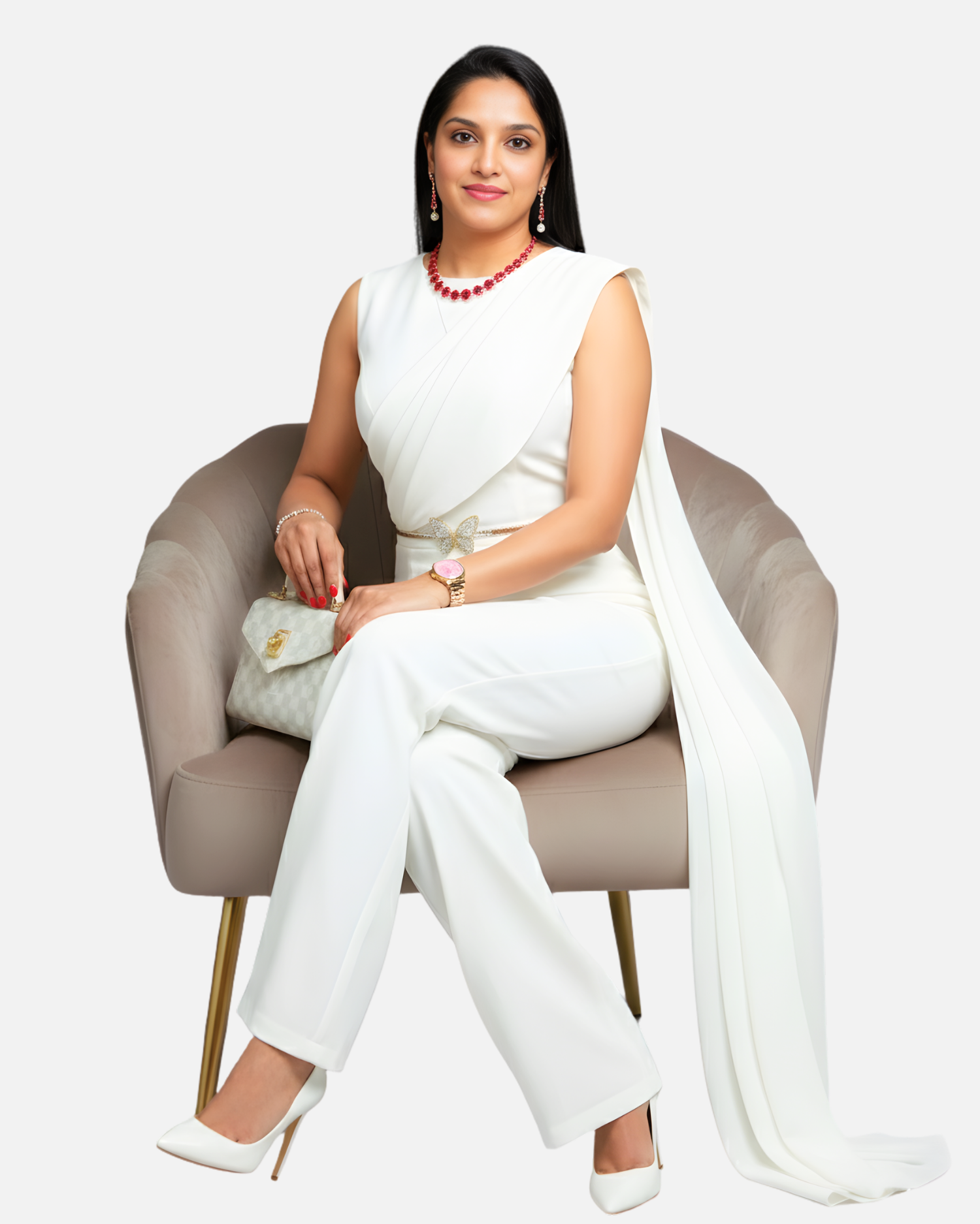 Melifloz Boat Neck Jumpsuit Saree